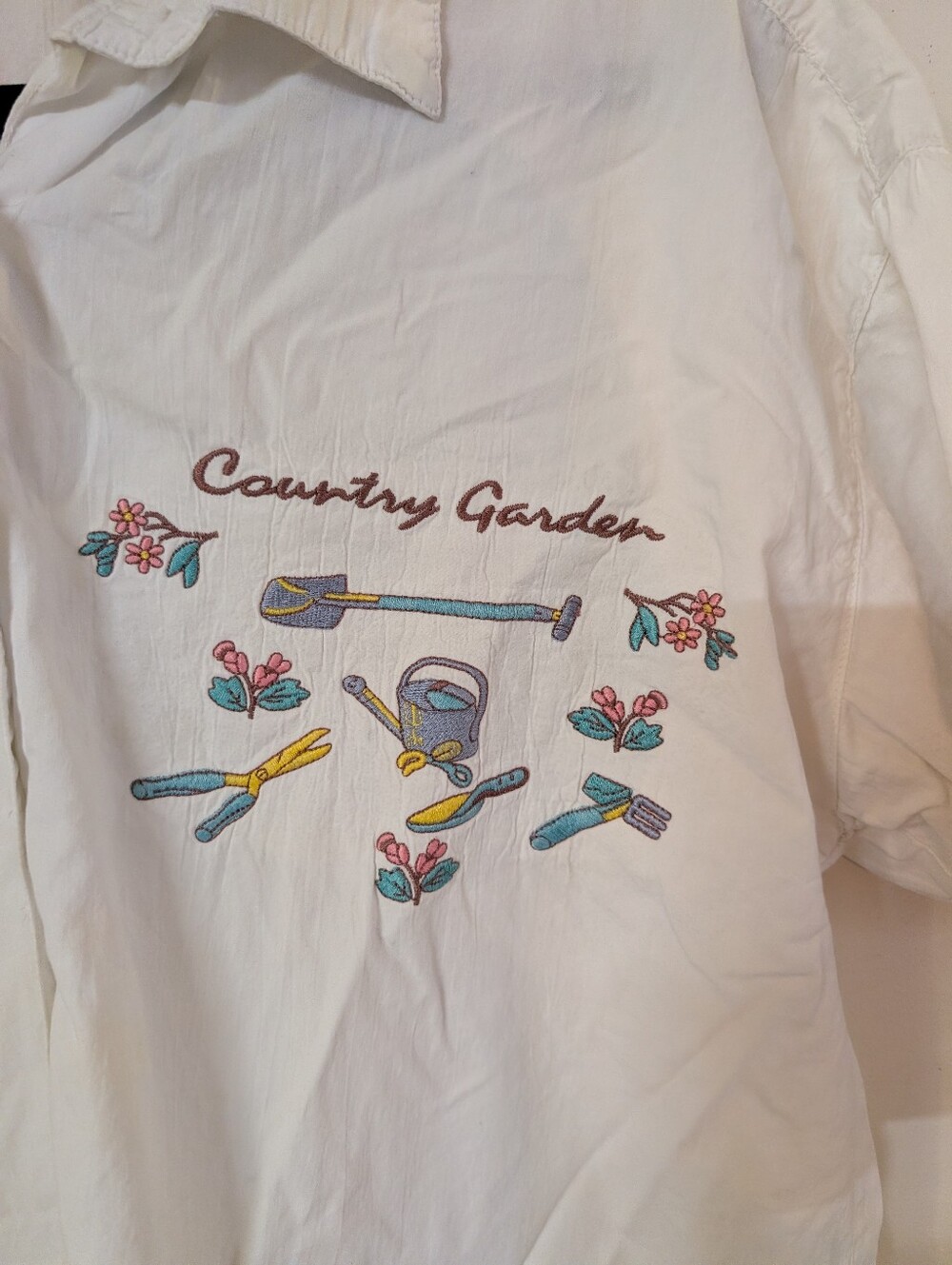 "Country Garden" Embroidered Button Down - Picture 4 of 4